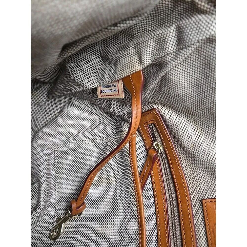 ✔️Dooney Logo Hobo Jacquard & Leather Shoulder Bag, Nina, EUC - Picture 10 of 16